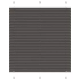   Pliszírozott redőny fekete 120x100 cm szövetszélesség 119,4 cm