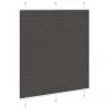 Pliszírozott redőny fekete 120x100 cm szövetszélesség 119,4 cm