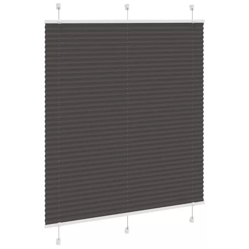 Pliszírozott redőny fekete 120x100 cm szövetszélesség 119,4 cm