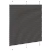 Pliszírozott redőny fekete 120x100 cm szövetszélesség 119,4 cm