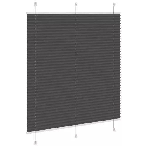 Pliszírozott redőny fekete 120x100 cm szövetszélesség 119,4 cm