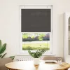 Pliszírozott redőny fekete 75x150 cm szövetszélesség 74,4 cm