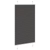Pliszírozott redőny fekete 75x150 cm szövetszélesség 74,4 cm