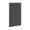 Pliszírozott redőny fekete 75x150 cm szövetszélesség 74,4 cm