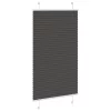 Pliszírozott redőny fekete 80x150 cm szövetszélesség 79,4 cm