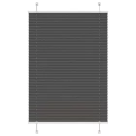  Pliszírozott redőny fekete 90x150 cm szövetszélesség 89,4 cm