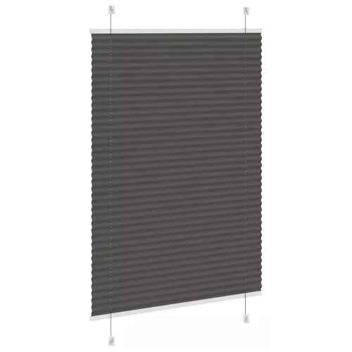 Pliszírozott redőny fekete 90x150 cm szövetszélesség 89,4 cm