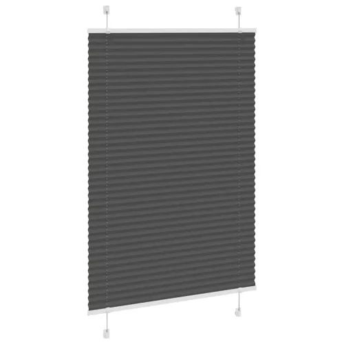 Pliszírozott redőny fekete 95x150 cm szövetszélesség 94,4 cm