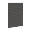 Pliszírozott redőny fekete 100x150 cm szövetszélesség 99,4 cm