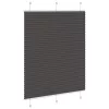 Pliszírozott redőny fekete 105x150 cm szövetszélesség 104,4 cm