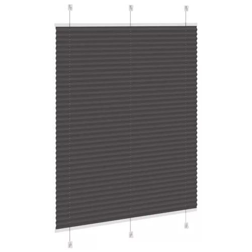 Pliszírozott redőny fekete 105x150 cm szövetszélesség 104,4 cm