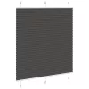Pliszírozott redőny fekete 115x150 cm szövetszélesség 114,4 cm