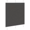 Pliszírozott redőny fekete 115x150 cm szövetszélesség 114,4 cm