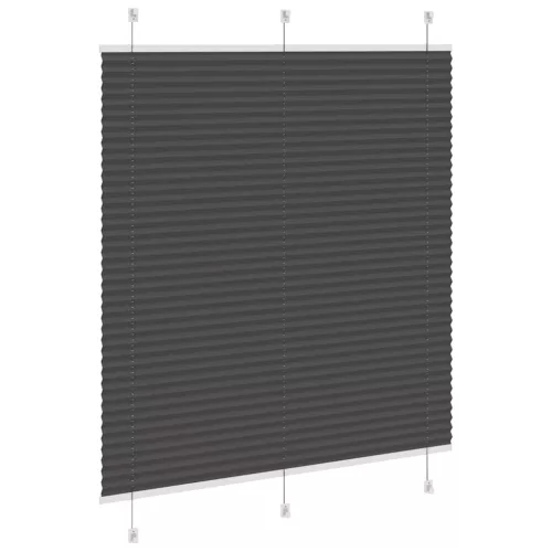 Pliszírozott redőny fekete 115x150 cm szövetszélesség 114,4 cm