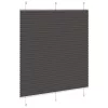 Pliszírozott redőny fekete 120x150 cm szövetszélesség 119,4 cm