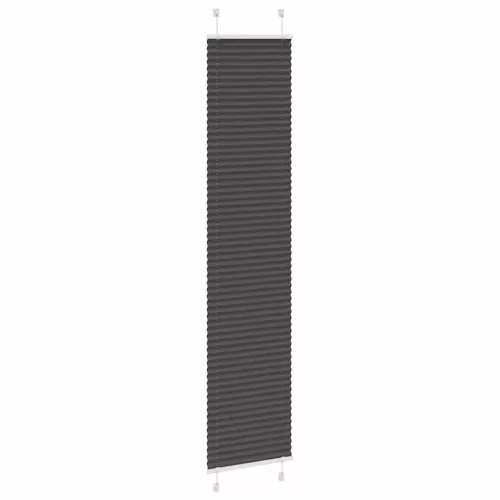 Pliszírozott redőny fekete 40x200 cm szövetszélesség 39,4 cm