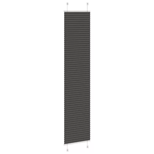 Pliszírozott redőny fekete 40x200 cm szövetszélesség 39,4 cm