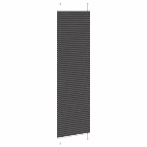 Pliszírozott redőny fekete 55x200 cm szövetszélesség 54,4 cm