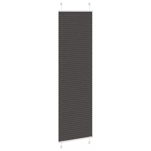 Pliszírozott redőny fekete 60x200 cm szövetszélesség 59,4 cm