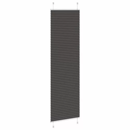 Pliszírozott redőny fekete 60x200 cm szövetszélesség 59,4 cm