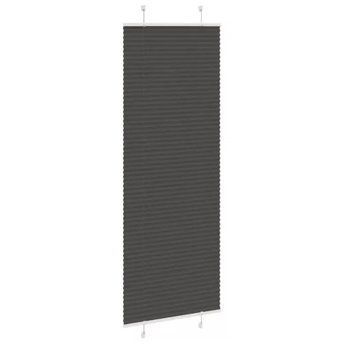 Pliszírozott redőny fekete 75x200 cm szövetszélesség 74,4 cm