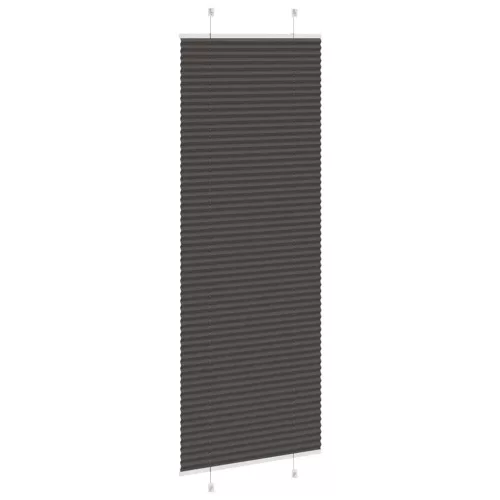 Pliszírozott redőny fekete 75x200 cm szövetszélesség 74,4 cm