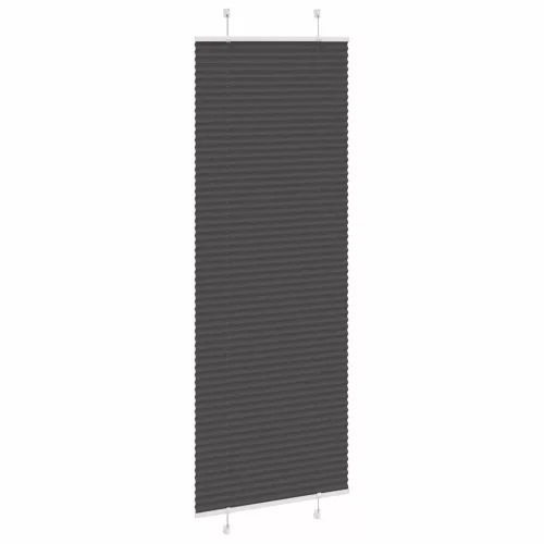 Pliszírozott redőny fekete 80x200 cm szövetszélesség 79,4 cm