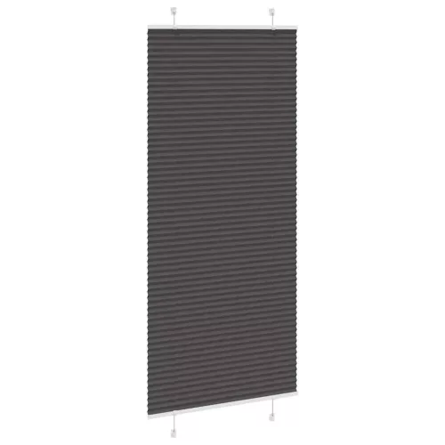 Pliszírozott redőny fekete 90x200 cm szövetszélesség 89,4 cm