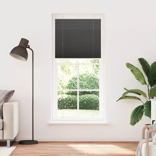 Pliszírozott redőny fekete 100x200 cm szövetszélesség 99,4 cm