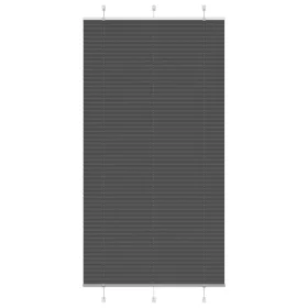  Pliszírozott redőny fekete 110x200 cm szövetszélesség 109,4 cm