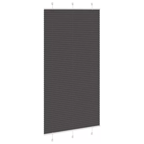Pliszírozott redőny fekete 110x200 cm szövetszélesség 109,4 cm