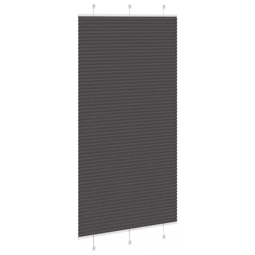 Pliszírozott redőny fekete 110x200 cm szövetszélesség 109,4 cm