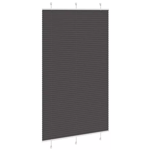 Pliszírozott redőny fekete 115x200 cm szövetszélesség 114,4 cm