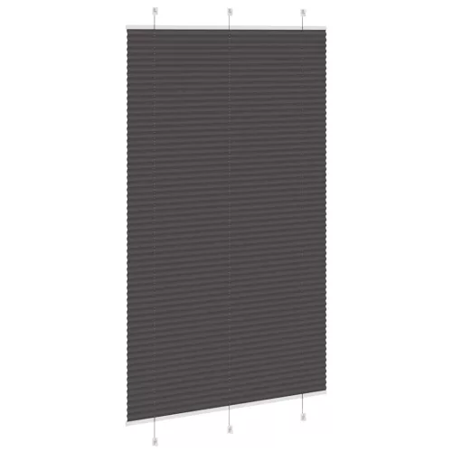Pliszírozott redőny fekete 115x200 cm szövetszélesség 114,4 cm