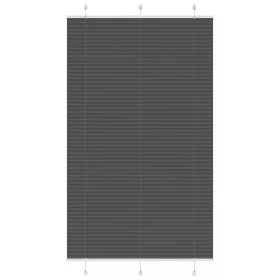   Pliszírozott redőny fekete 120x200 cm szövetszélesség 119,4 cm