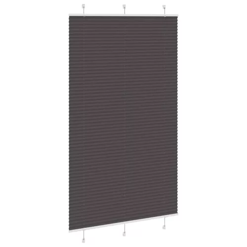 Pliszírozott redőny fekete 120x200 cm szövetszélesség 119,4 cm