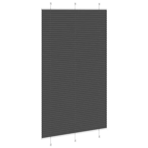 Pliszírozott redőny fekete 120x200 cm szövetszélesség 119,4 cm