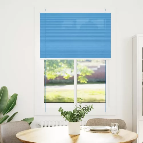 Pliszírozott redőny kék 100x100 cm szövetszélesség 99,4 cm