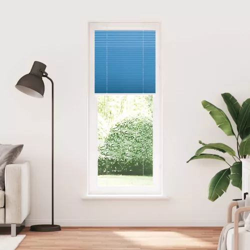 Pliszírozott redőny kék 75x200 cm Szövetszélesség 74,4 cm