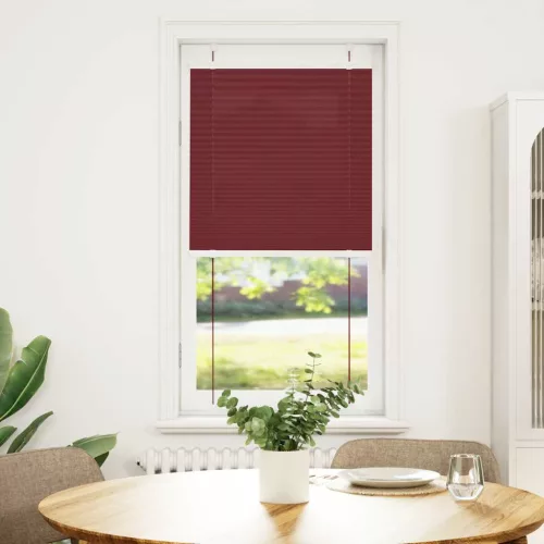 Pliszírozott redőny Bordeaux piros 55x100 cm Szövetszélesség