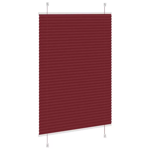 Pliszírozott redőny Bordeaux piros 100x100 cm szövetszélesség