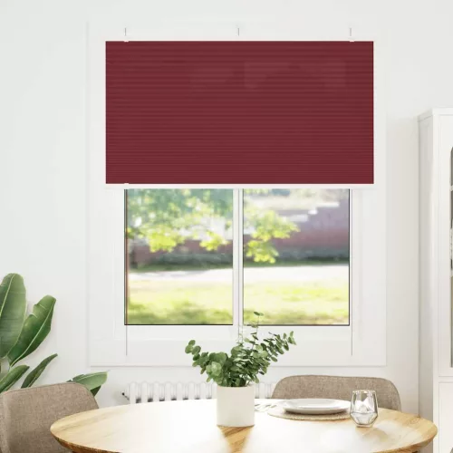 Pliszírozott redőny Bordeaux piros 105x100 cm szövetszélesség