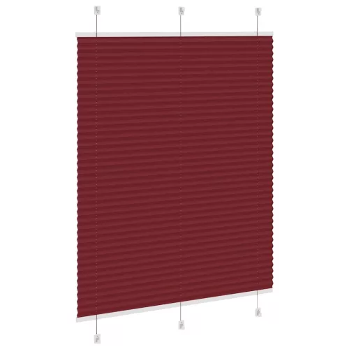 Pliszírozott redőny Bordeaux piros 110x100 cm szövetszélesség