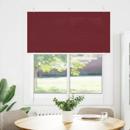 Pliszírozott redőny Bordeaux piros 115x100 cm szövetszélesség