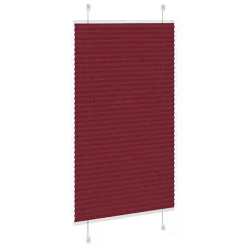 Pliszírozott redőny Bordeaux piros 70x150 cm szövetszélesség
