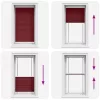 Pliszírozott redőny Bordeaux piros 70x150 cm szövetszélesség
