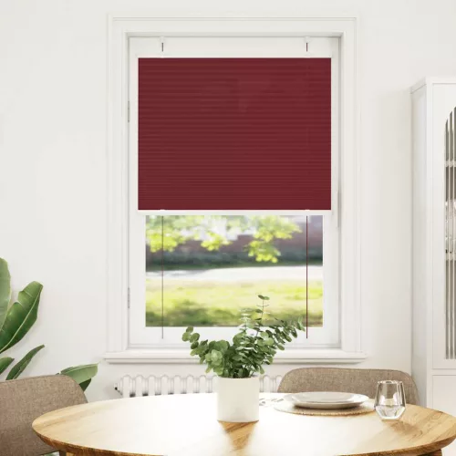 Pliszírozott redőny Bordeaux piros 75x150 cm Szövetszélesség