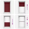 Pliszírozott redőny Bordeaux piros 75x150 cm Szövetszélesség