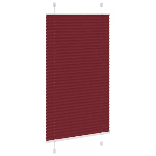 Pliszírozott redőny Bordeaux piros 80x150 cm szövetszélesség