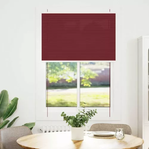 Pliszírozott redőny Bordeaux piros 85x150 cm szövetszélesség